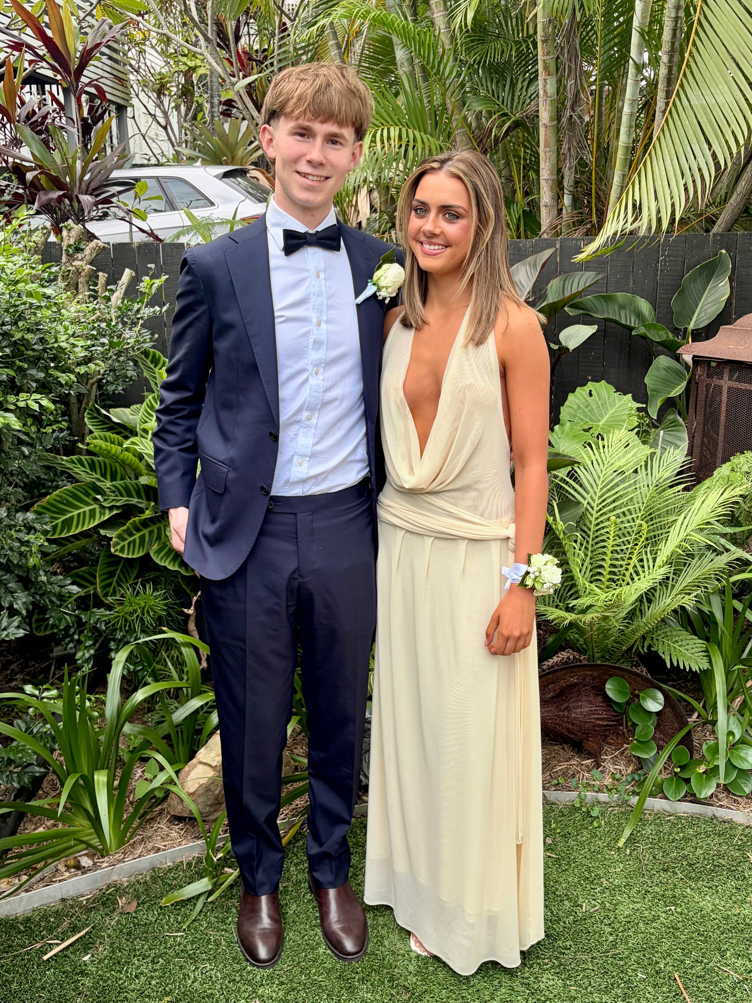 Corsage and buttonhole , elastic band. Brisbane delivery 