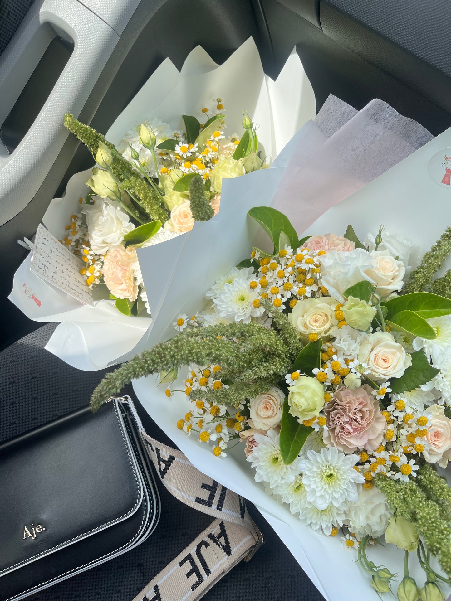 Two Soft and Neutral Bouquets, Brisbane delivery 