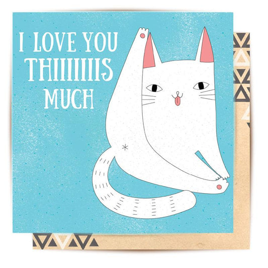 Greeting Card Cat Lick